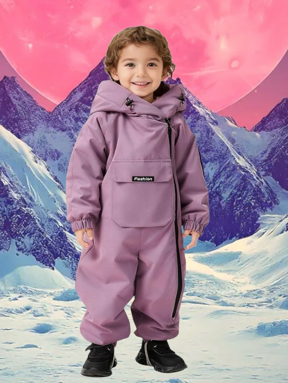 FEESHOW Unisex Baby Snowsuit Waterproof Windproof Padded Winter Outdoor Suit